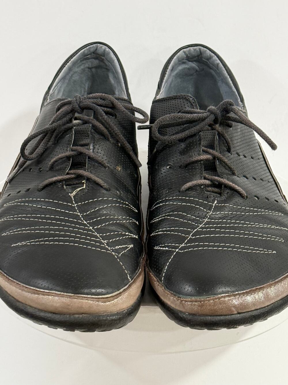 NAOT Kedma Black Leather Lace Up Oxford Comfort Arch Support EU 39 Women’s 8-8.5